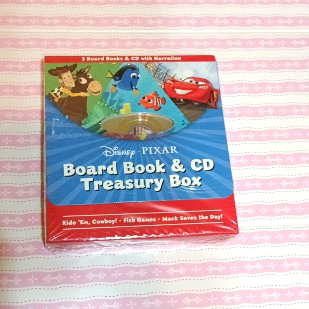 Audiobooks set - Disney - Pixar - Board Book & CD Treasury Box New